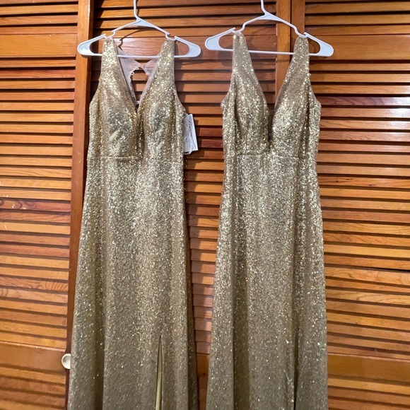 Gold sequin dress (size 12) - Picture 1 of 6